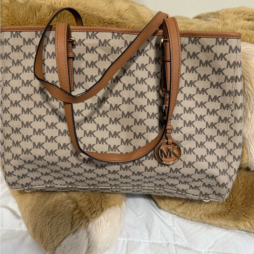 Michael Kors Brown Signature Tote Bags